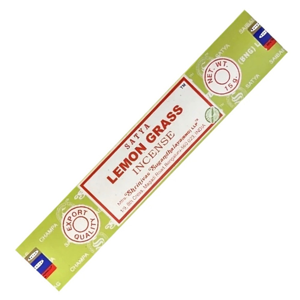 Satya Lemon Grass Incense SINGULAR BOX  15g  Shrinivas Sugandhalaya Indie Boho
